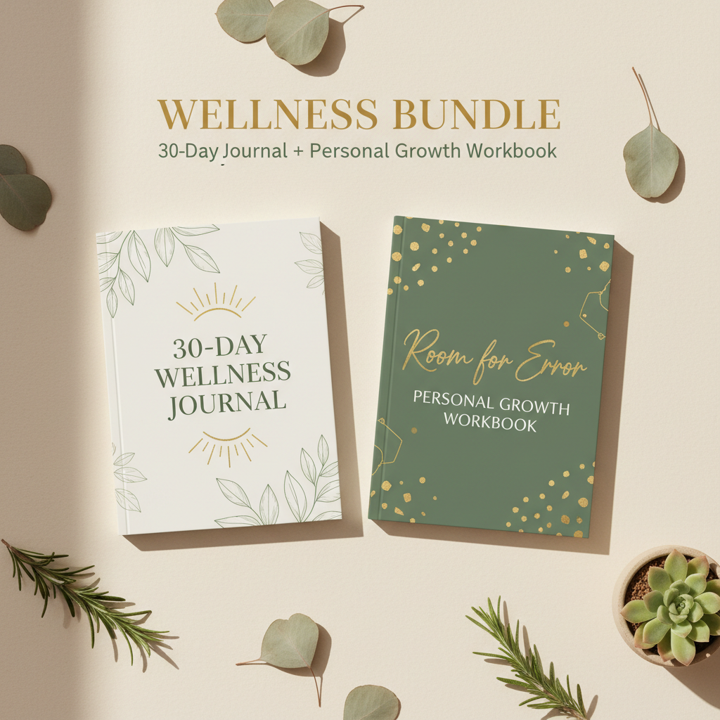 Wellness Bundle — 30-Day Journal + Personal Growth Workbook | Digital Download